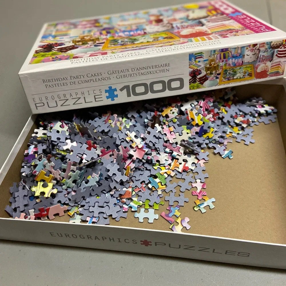 Eurographics Birthday Party Cakes 1000 Piece Jigsaw Puzzle Colorful Desserts